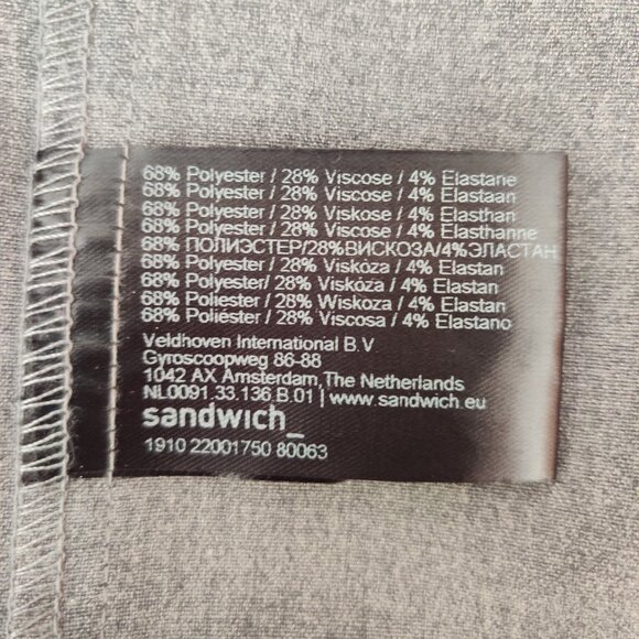 Sandwich Grey Knee-length Long-sleeved Collared Shirt Dress 36 Small 4 EUC - Picture 7 of 7